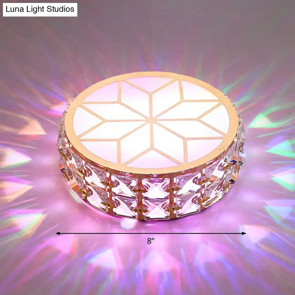 Gold Crystal Flush Light