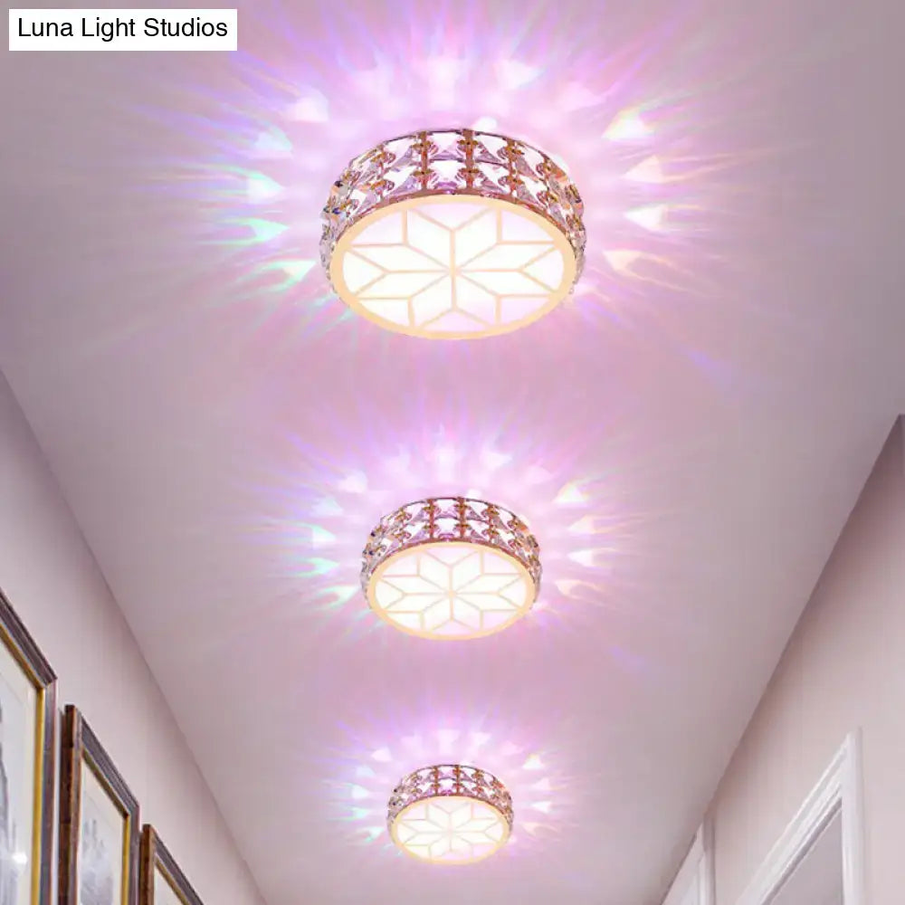 Gold Crystal Flush Light