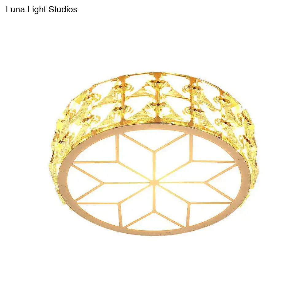 Gold Crystal Flush Light