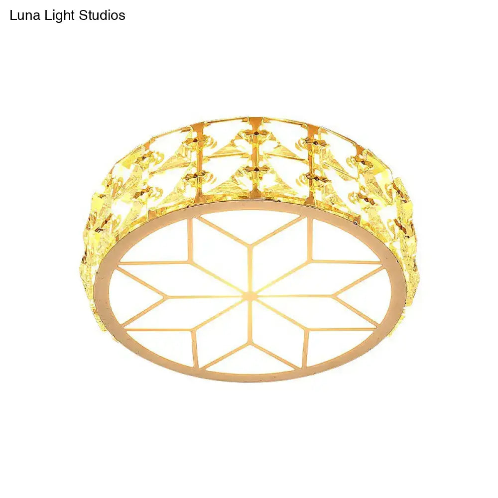 Gold Crystal Flush Light