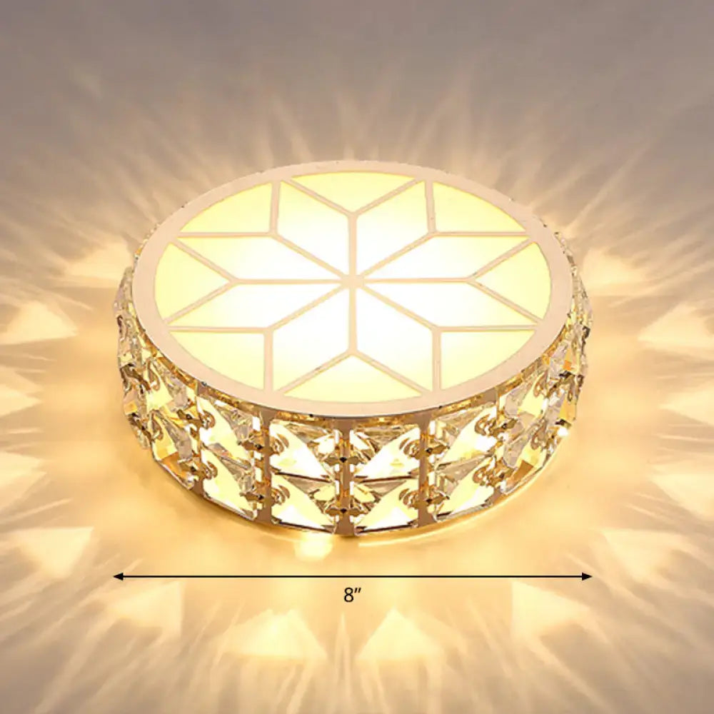 Gold Crystal Flush Light