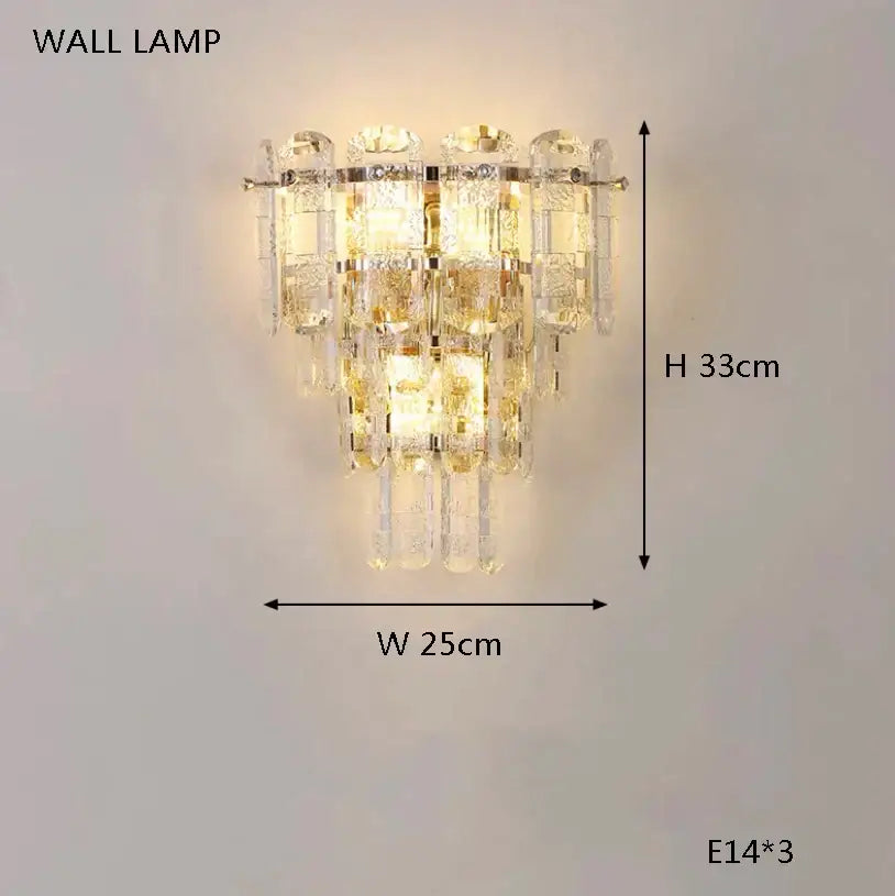 Gold Crystal Ceiling Fixture