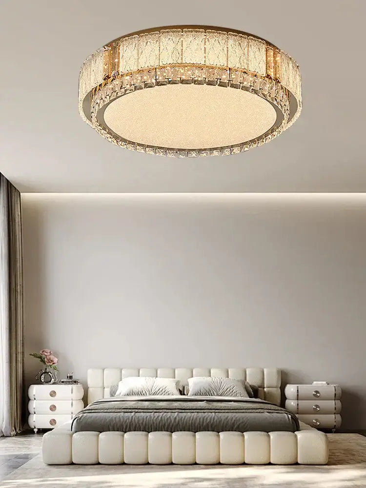 Gold Crystal Ceiling Fixture