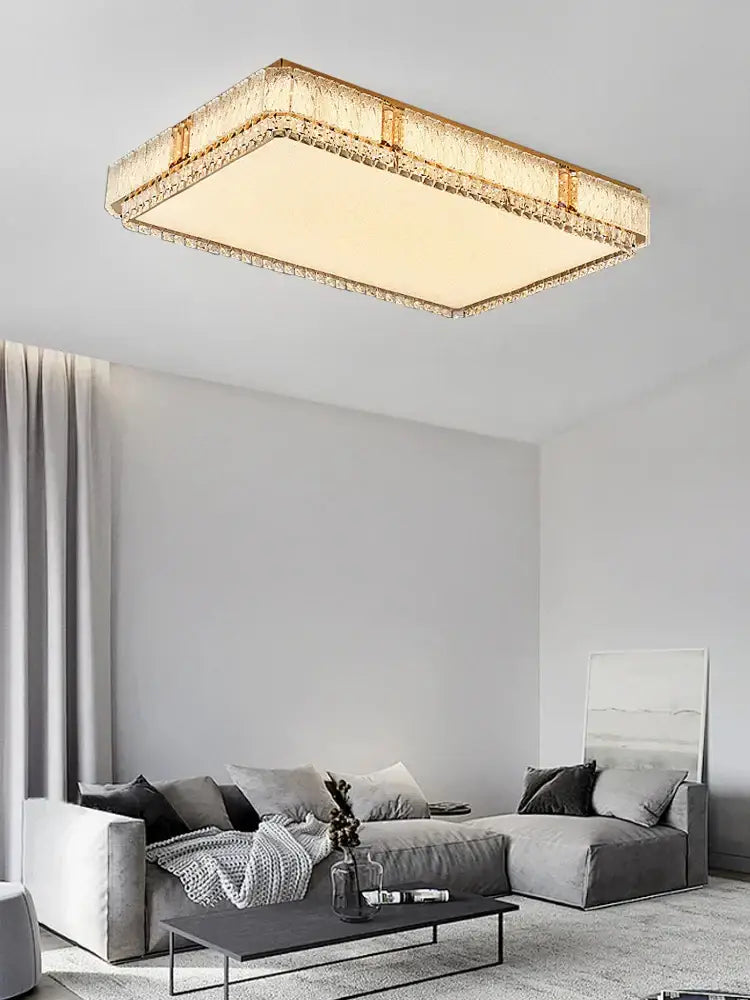 Gold Crystal Ceiling Fixture
