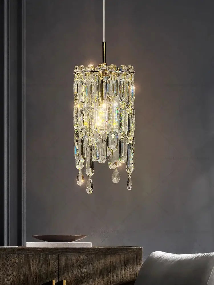 Gold Crystal Headboard Chandelier