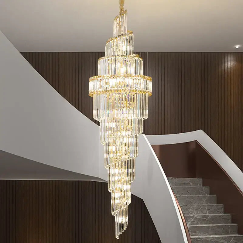 Gold Crystal Hollow Chandelier
