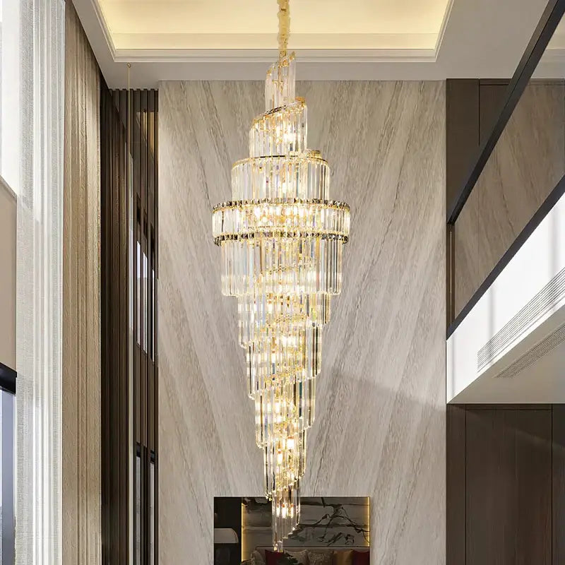 Gold Crystal Hollow Chandelier