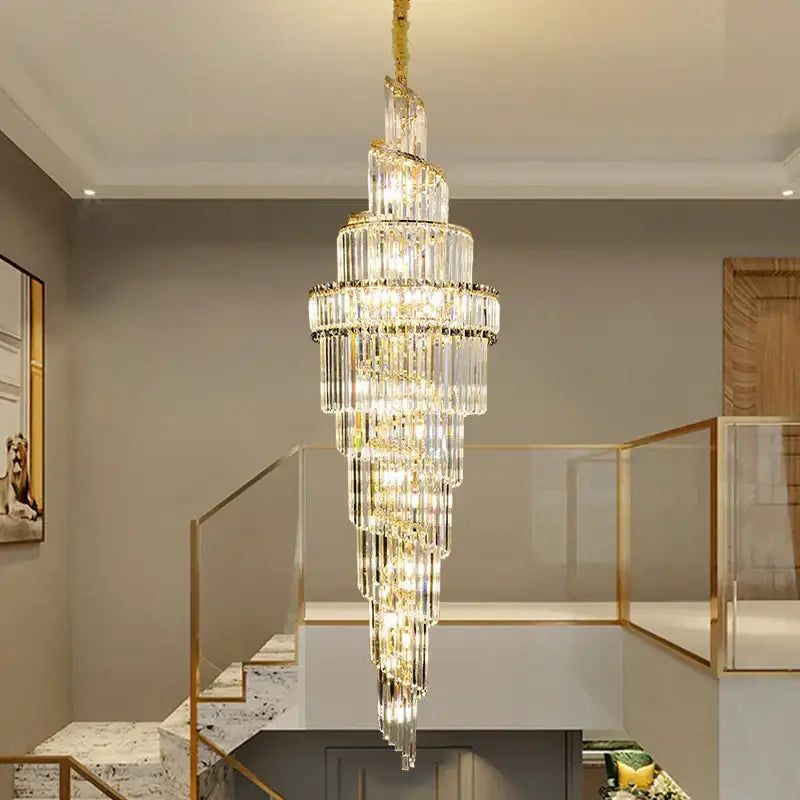 Gold Crystal Hollow Chandelier