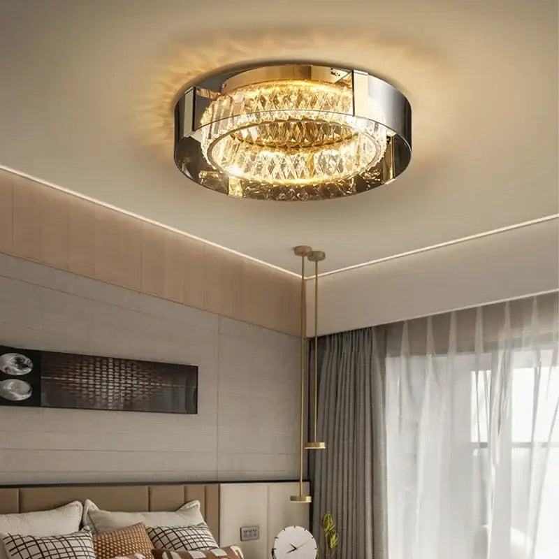 Gold Crystal Ceiling Chandelier 45 To 80cm