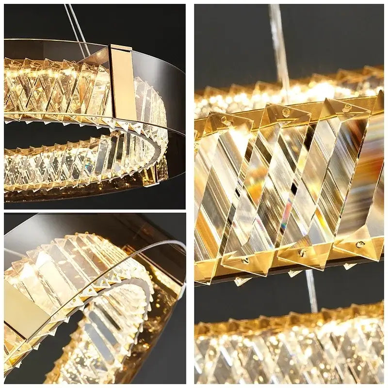 Gold Crystal Ceiling Chandelier 45 To 80cm