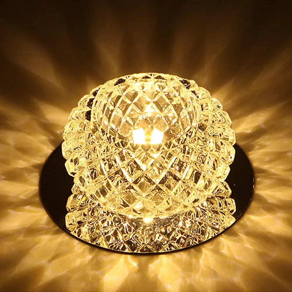 Gold Crystal Corridor Chandelier