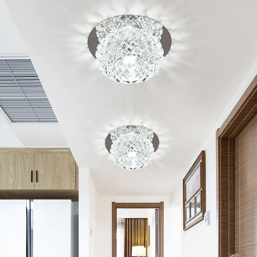 Gold Crystal Corridor Chandelier