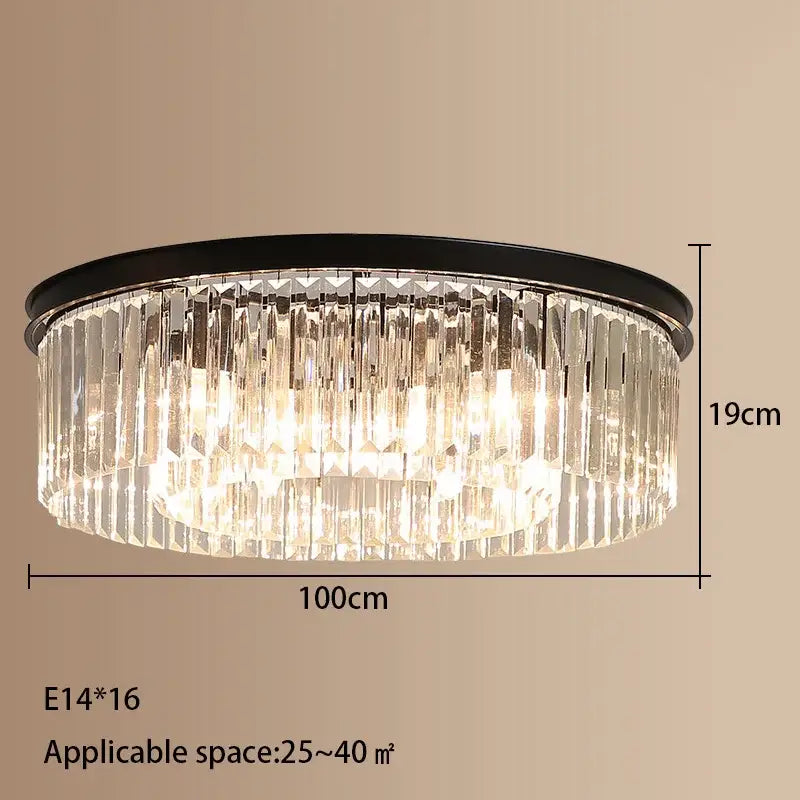 Gold Crystal Minimalist Chandelier