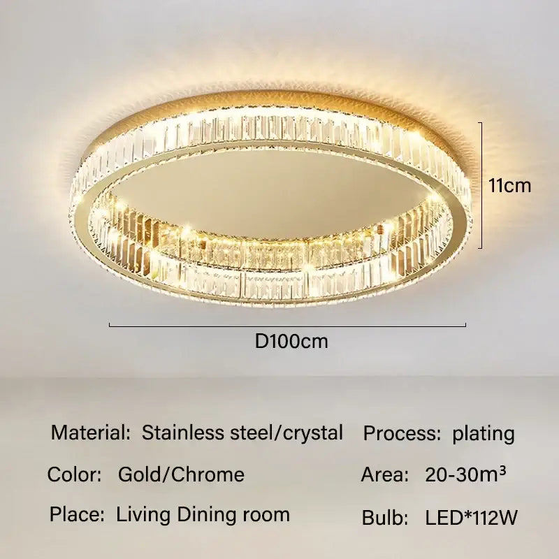Gold Crystal Lighting Chandelier