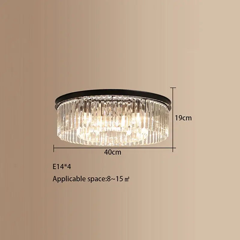 Gold Crystal Minimalist Chandelier