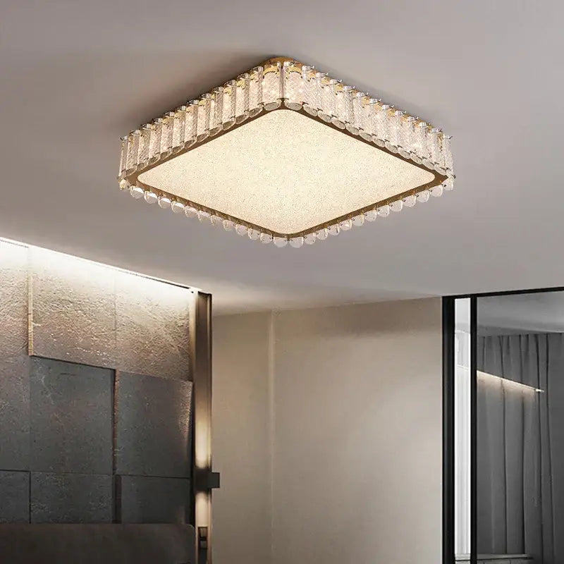 Gold Crystal Ceiling Light Adjustable Mood Lighting