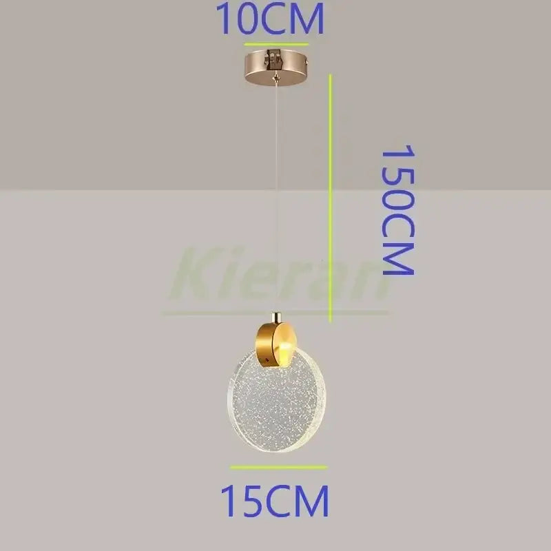 Gold Crystal Dining Pendant 16-Head Design