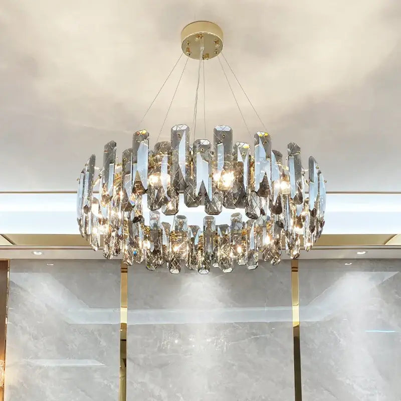 Gold Crystal 80cm Dining Chandelier