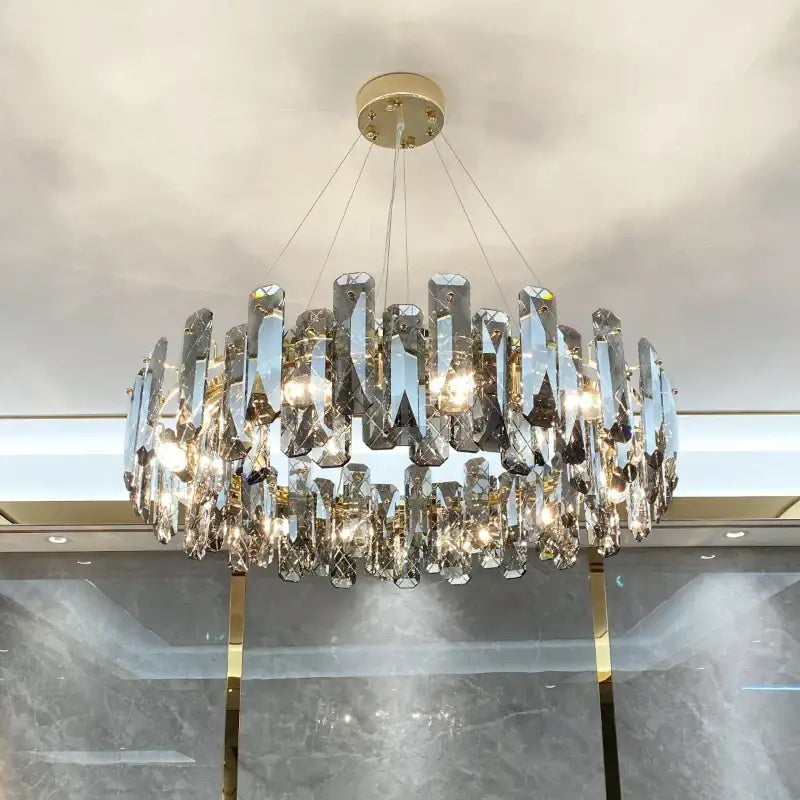 Gold Crystal 100cm Living Chandelier