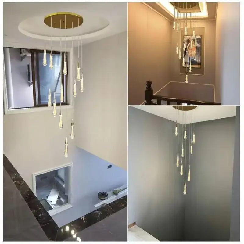 Chrome Crystal Teardrop Light