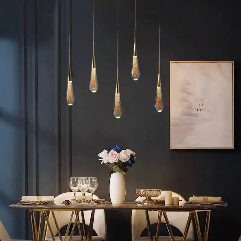Chrome Crystal Teardrop Light