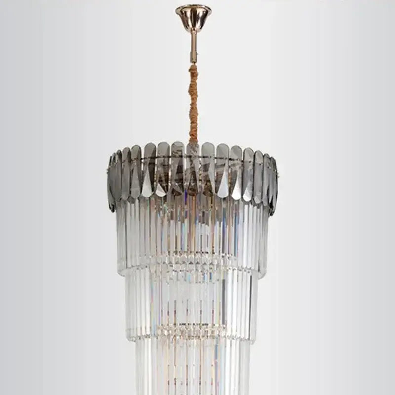 Amber Crystal Pendant Chandelier