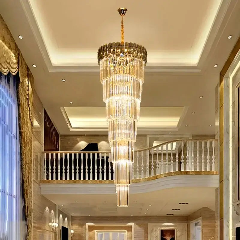 Amber Crystal Pendant Chandelier