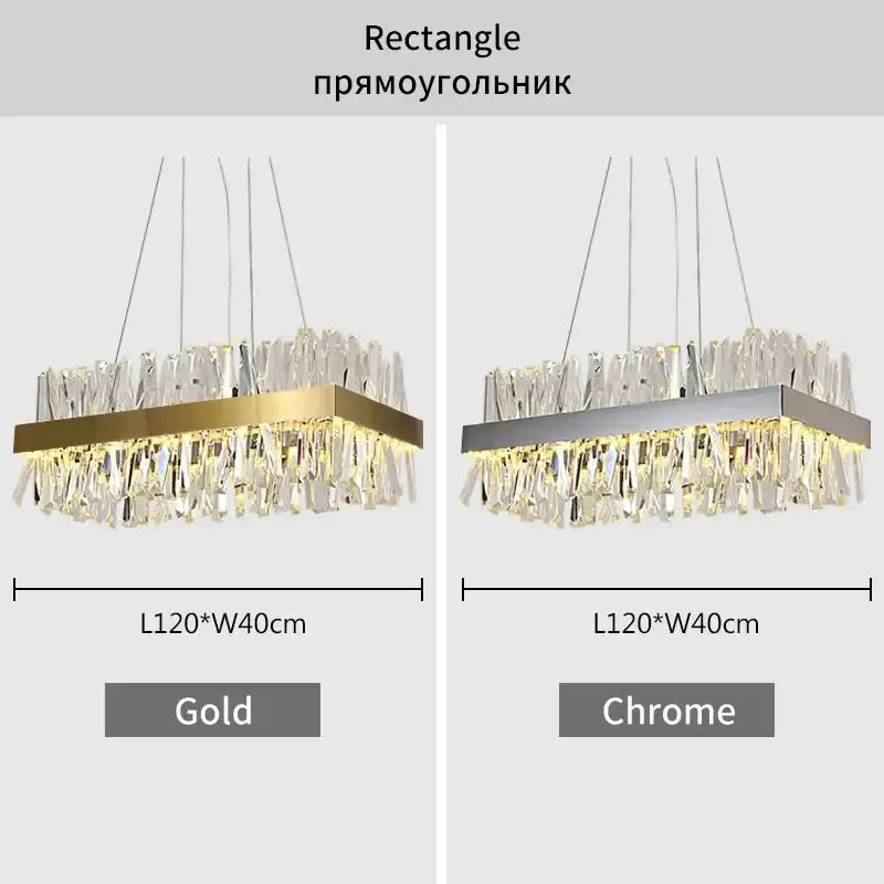 Chrome Crystal Pendant Chandelier