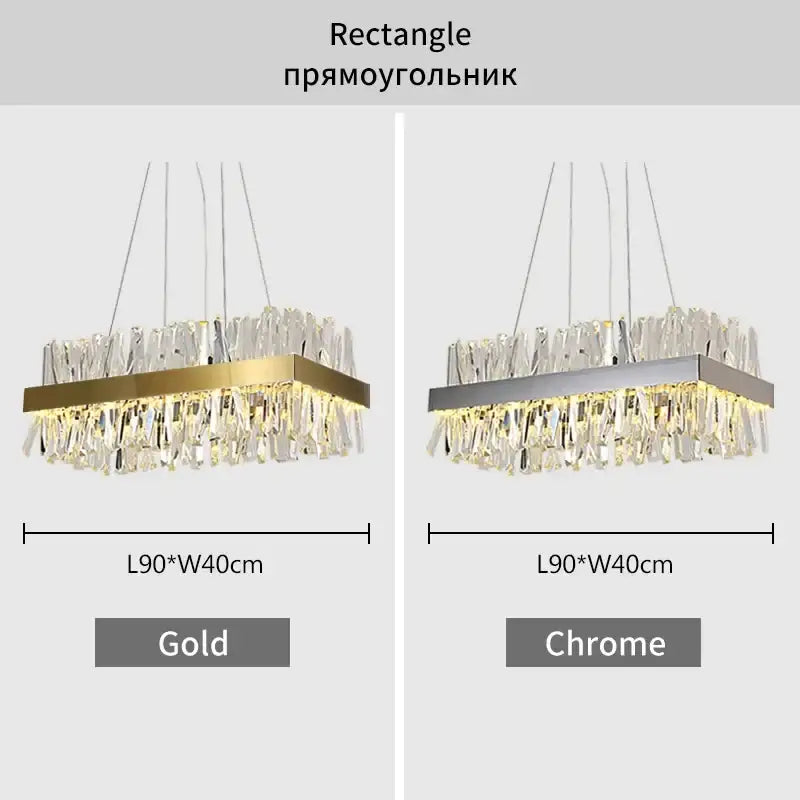 Chrome Crystal Pendant Chandelier