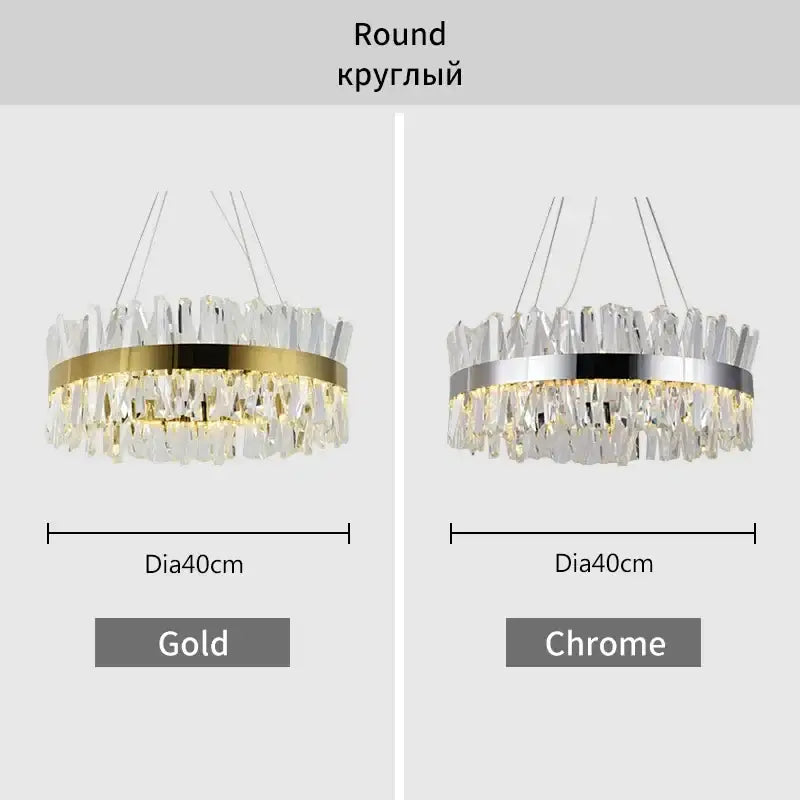Chrome Crystal Pendant Chandelier