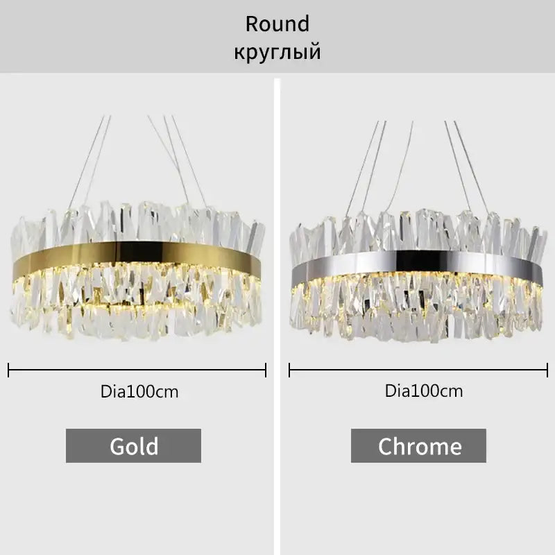 Chrome Crystal Pendant Chandelier
