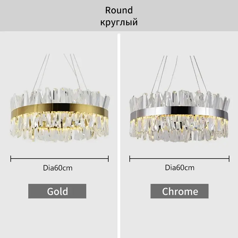 Chrome Crystal Pendant Chandelier