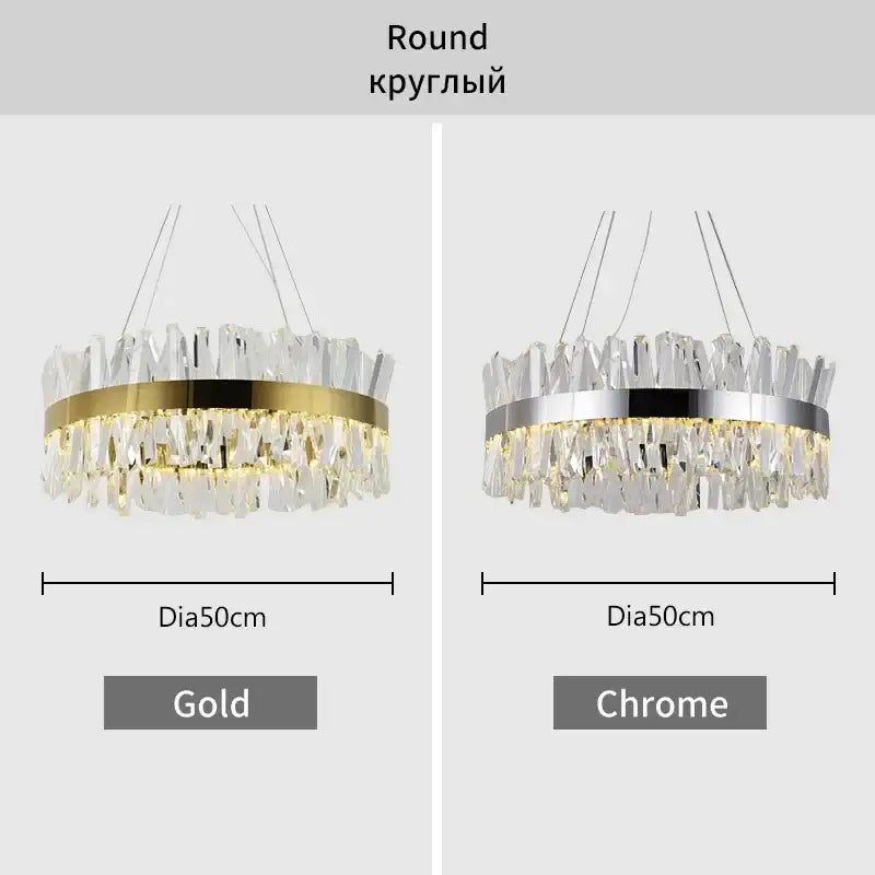 Chrome Crystal Pendant Chandelier