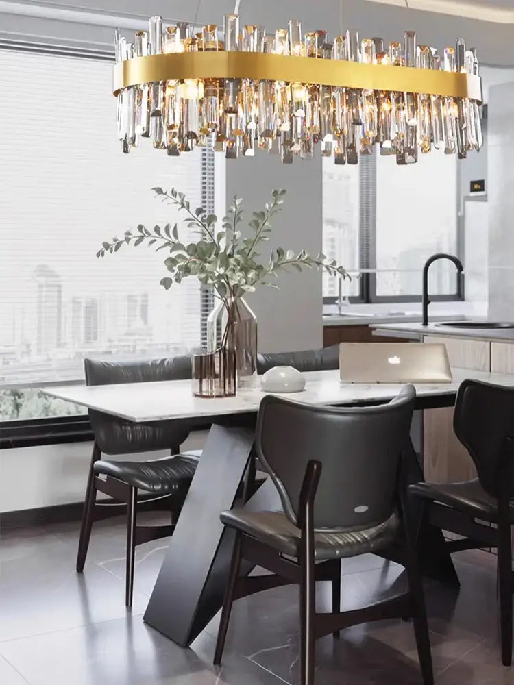 Gold Crystal 100cm Pendant Chandelier
