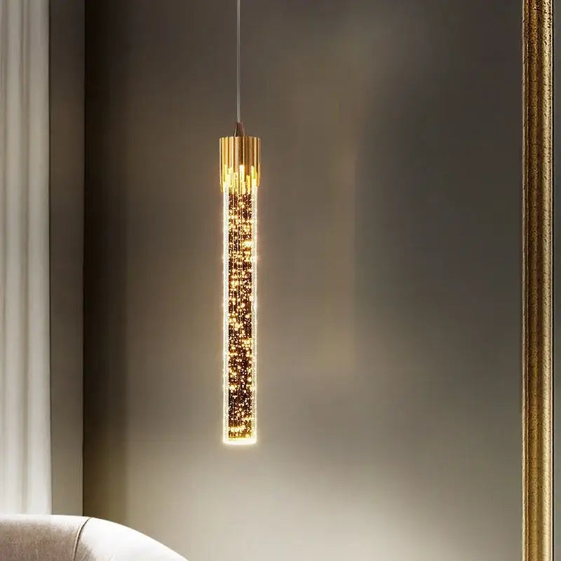 Gold Crystal 2-Head Pendant Light