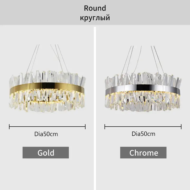 Gold Crystal 120cm Kitchen Chandelier