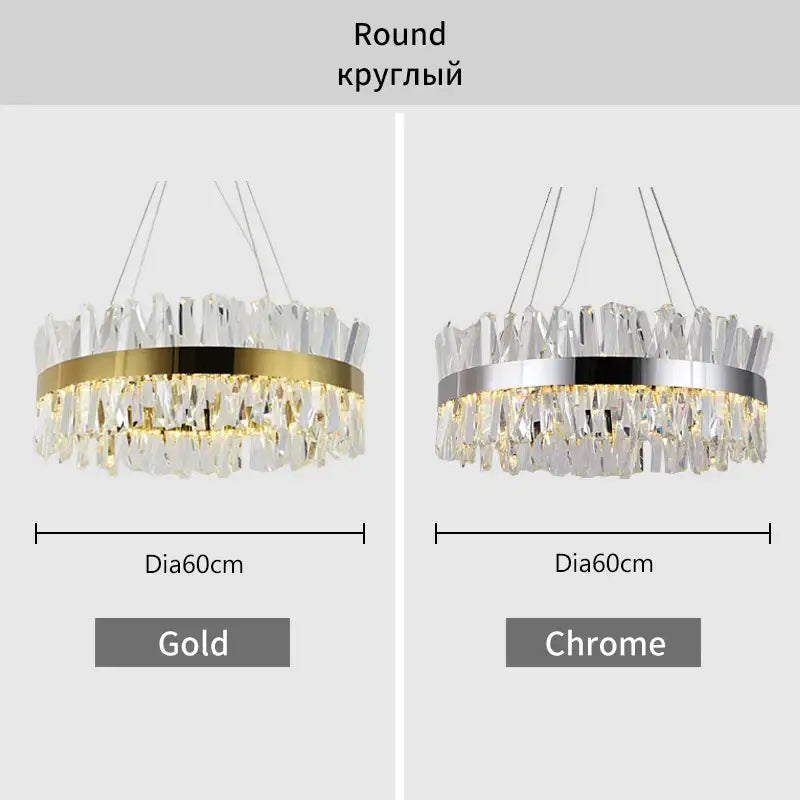 Gold Crystal 120cm Kitchen Chandelier