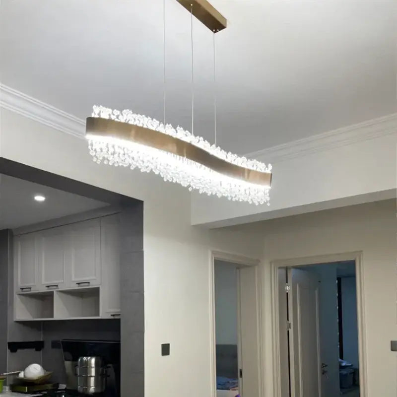 Gold Crystal Dining Lights