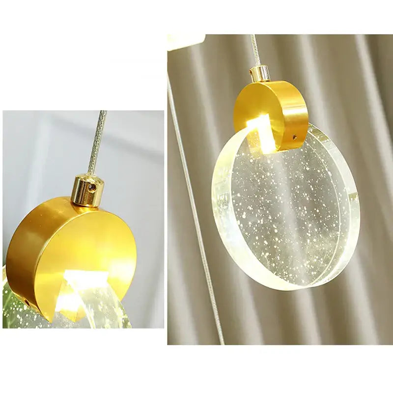 Gold Crystal Stair Slinglight