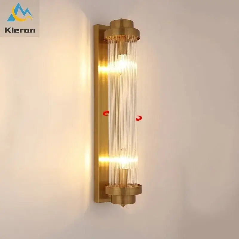 Gold Crystal Geometric Sconce