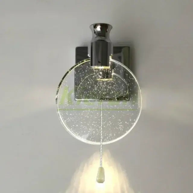 Gold Crystal Pull Rope Sconce
