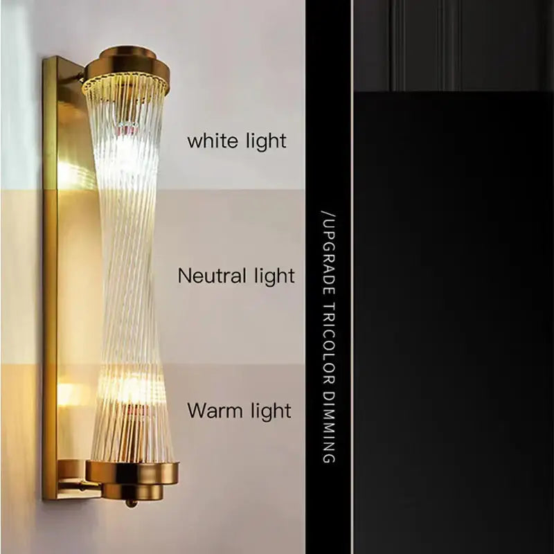 Warm Gold Crystal Sconce