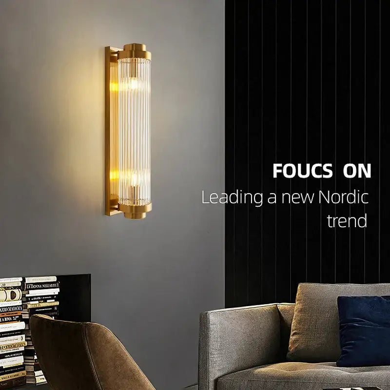 Warm Gold Crystal Sconce
