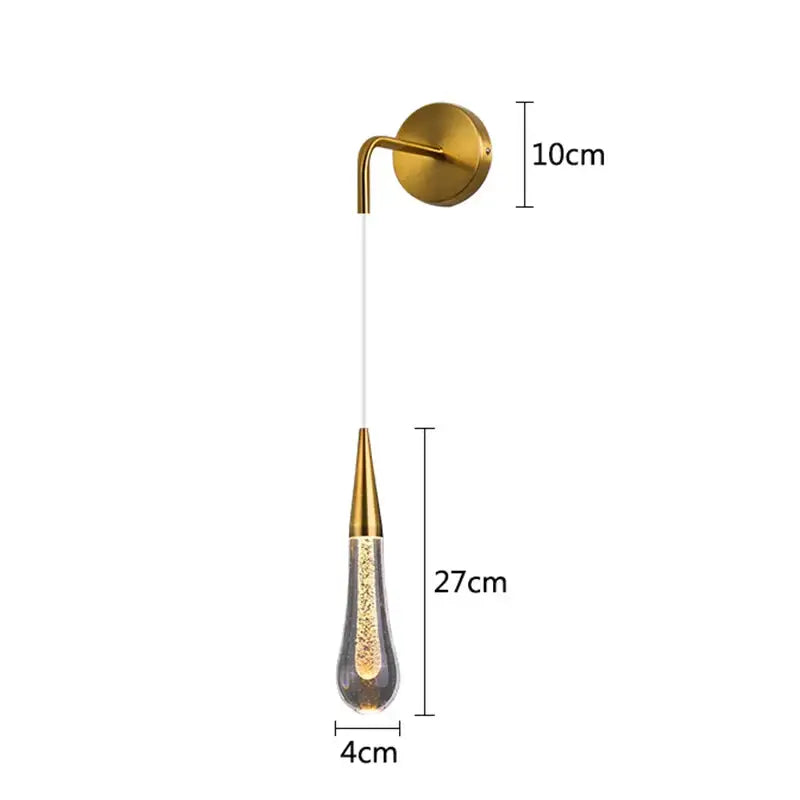 Brass Teardrop Wall Sconce