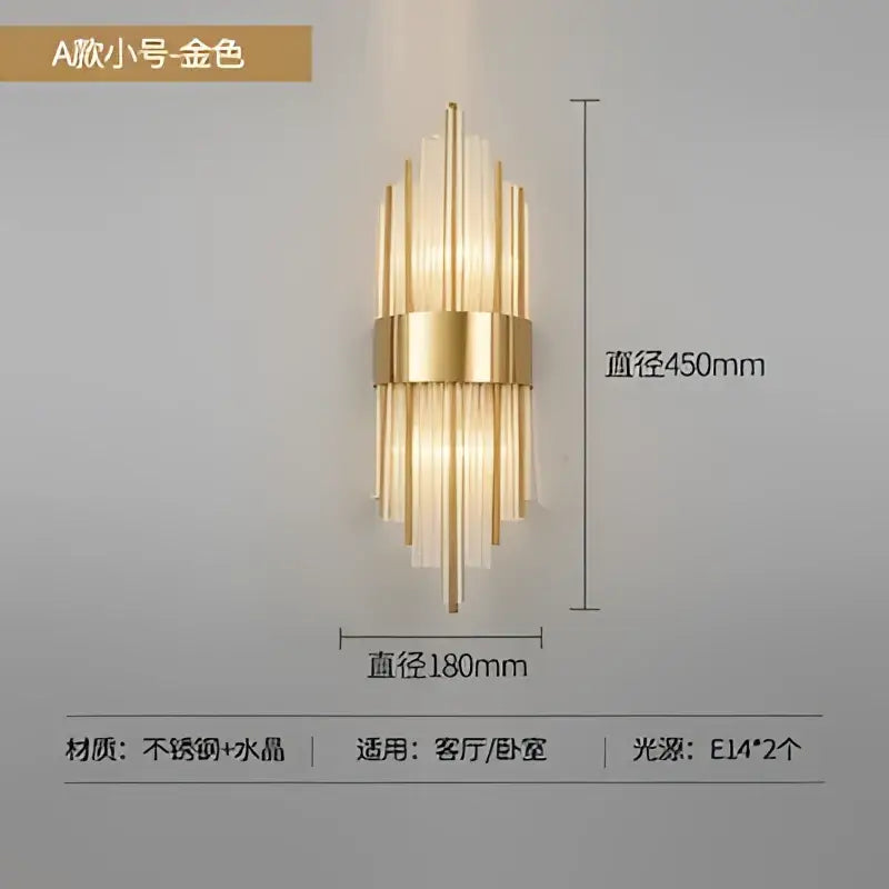Glass Crystal Wall Sconce