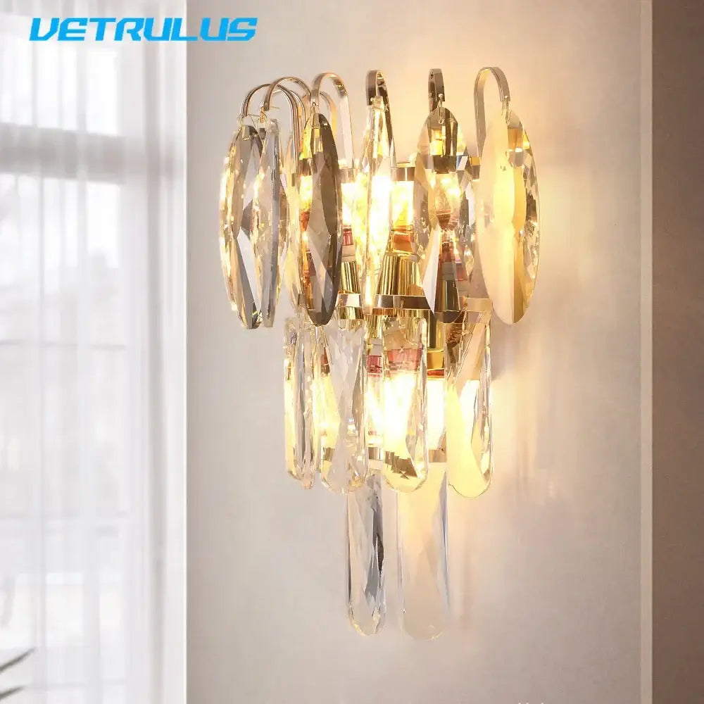 Glass Crystal Wall Sconce