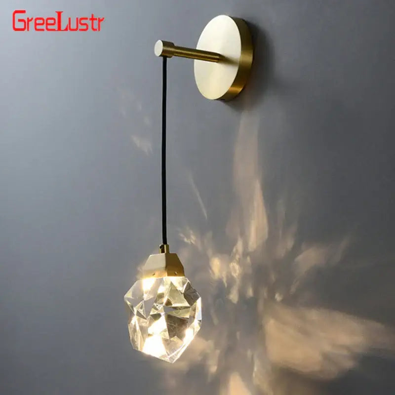 Copper Crystal Wall Fixture