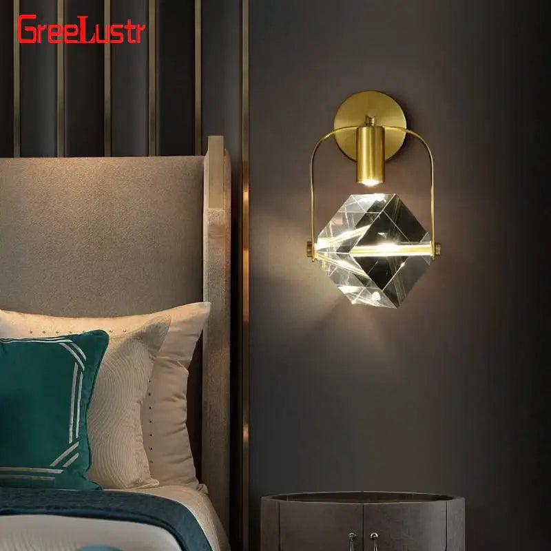 Copper Crystal Wall Fixture