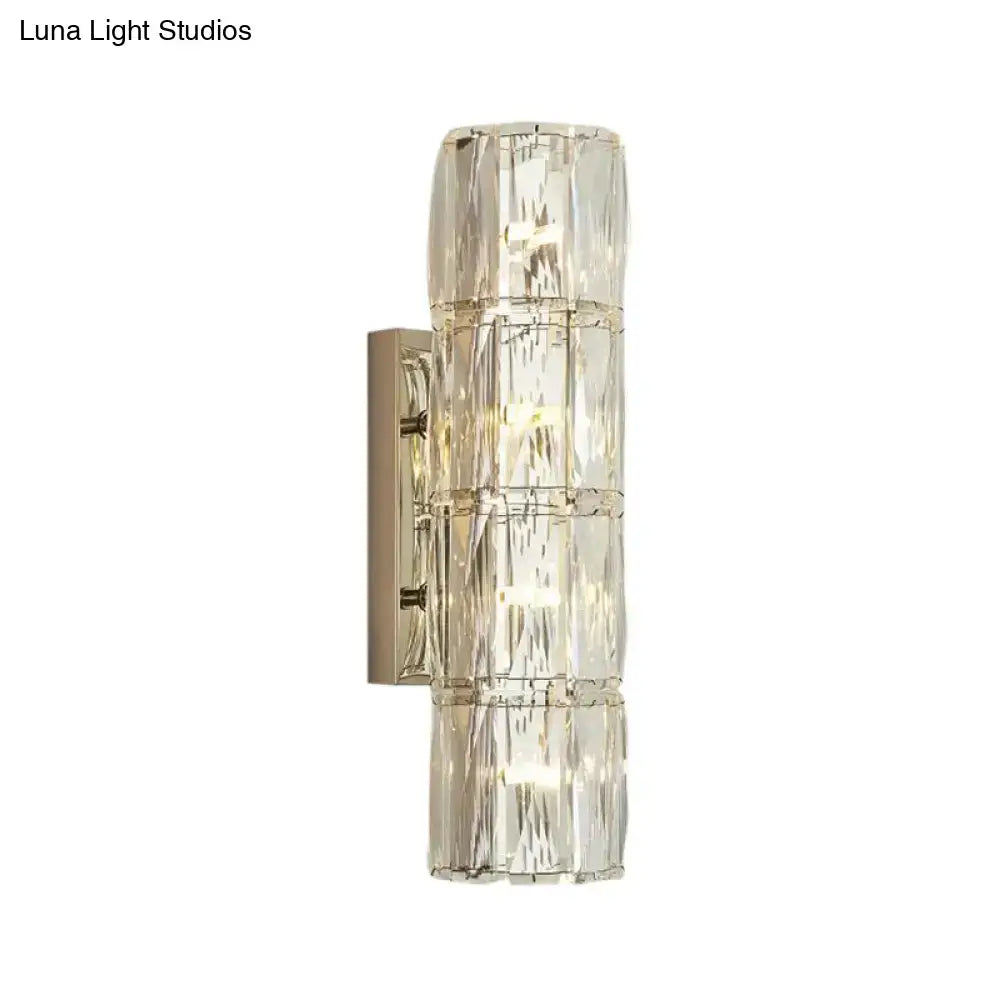 Gold Crystal Wall Sconce Linear Dining 2-4 Light