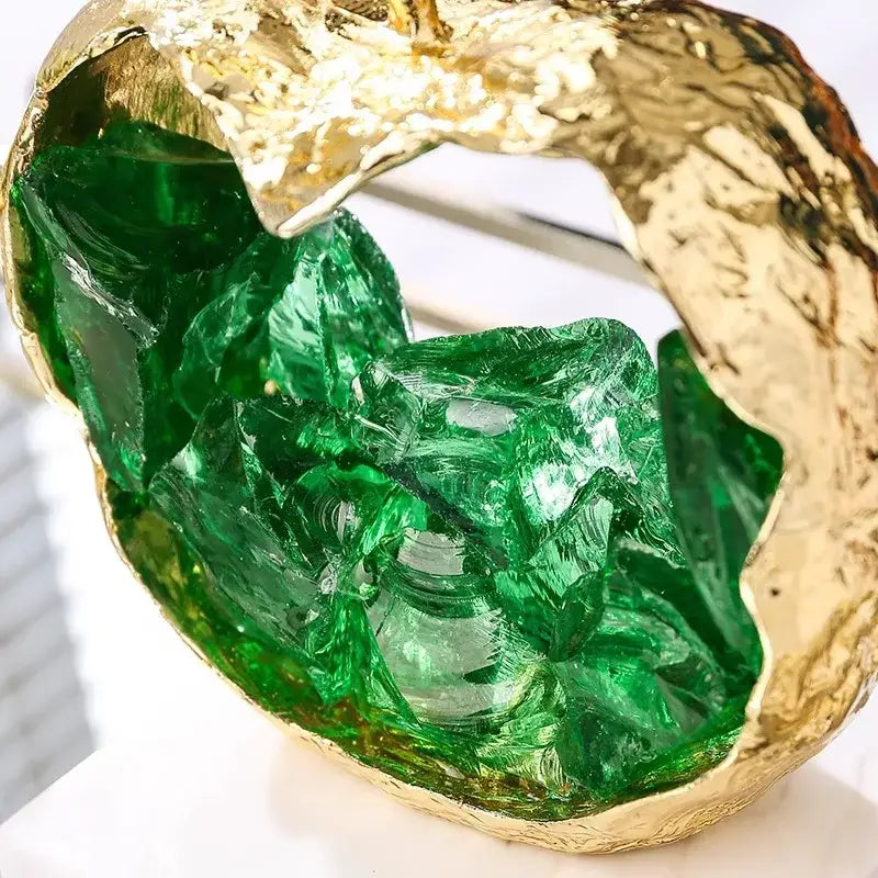 Gold Crystal Fruit Sculptures